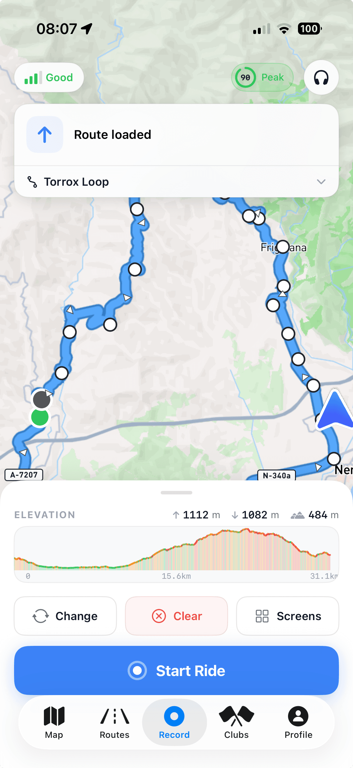 Atlas ride recording